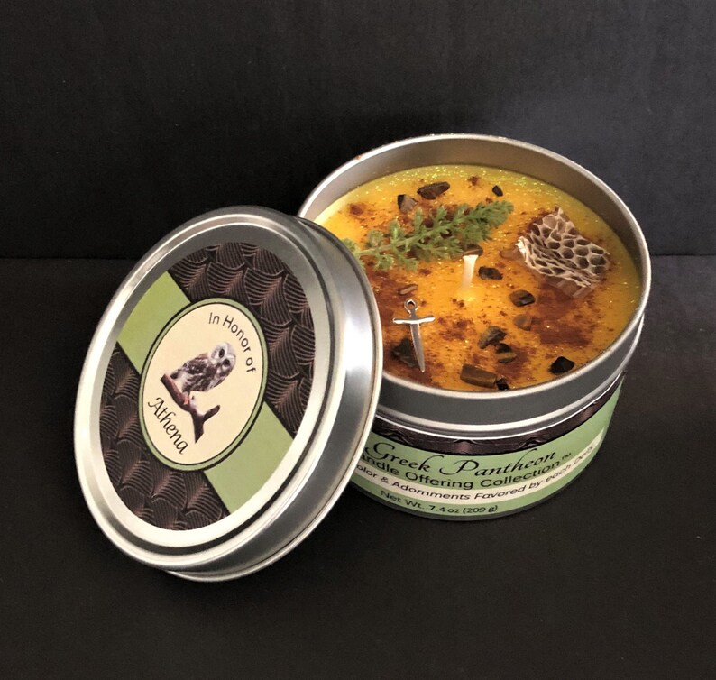 Athena Greek goddess offering candle Etsy