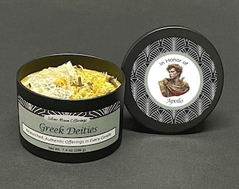 Apollo Greek God Offering Candle: Ritual Altar Decor for Music, Poetry & Sun Deity Worship