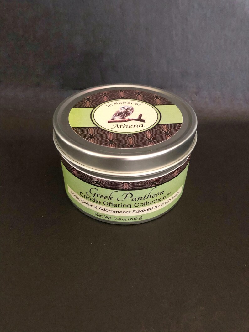 Athena Greek goddess offering candle Etsy