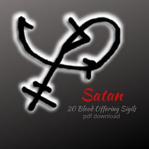 Blood offering Satan Sigil, digital print