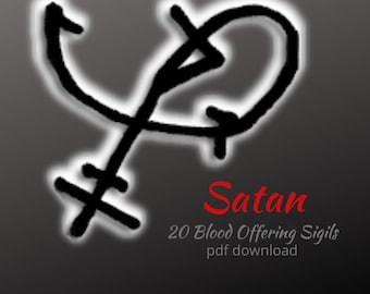 Satan Sigil Print for Blood Offering, Witchcraft Art (Printable PDF)
