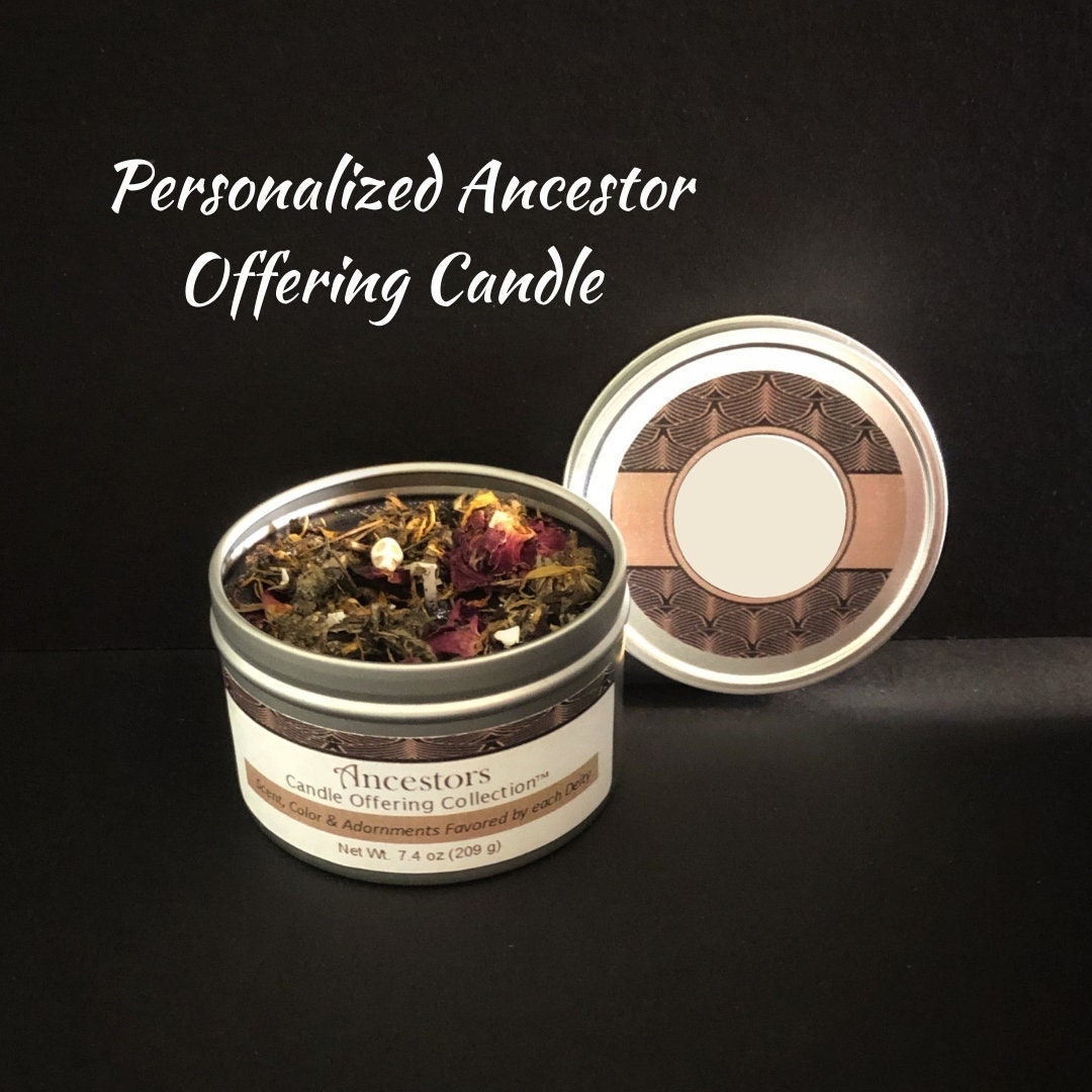 Custom Ancestor Remembrance Offering Candle Etsy