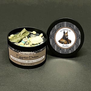 Anubis Egyptian god ritual offering candle