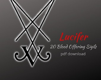 Lucifer Sigil Print for Blood Offering, Witchcraft Art (Printable PDF)