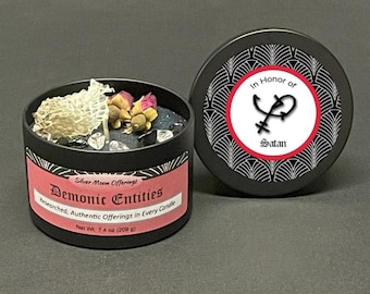 Satan Offering Candle for Rituals, Dark Lord Worship, Occult Ceremonies & Witchcraft Altars