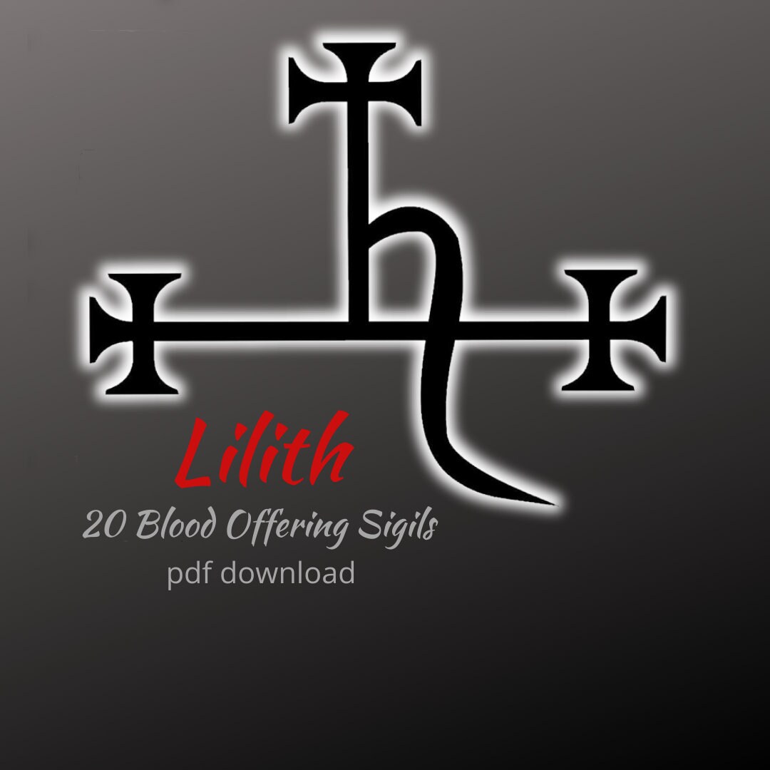 Blood Offering Lilith Sigil, Digital Print - Etsy