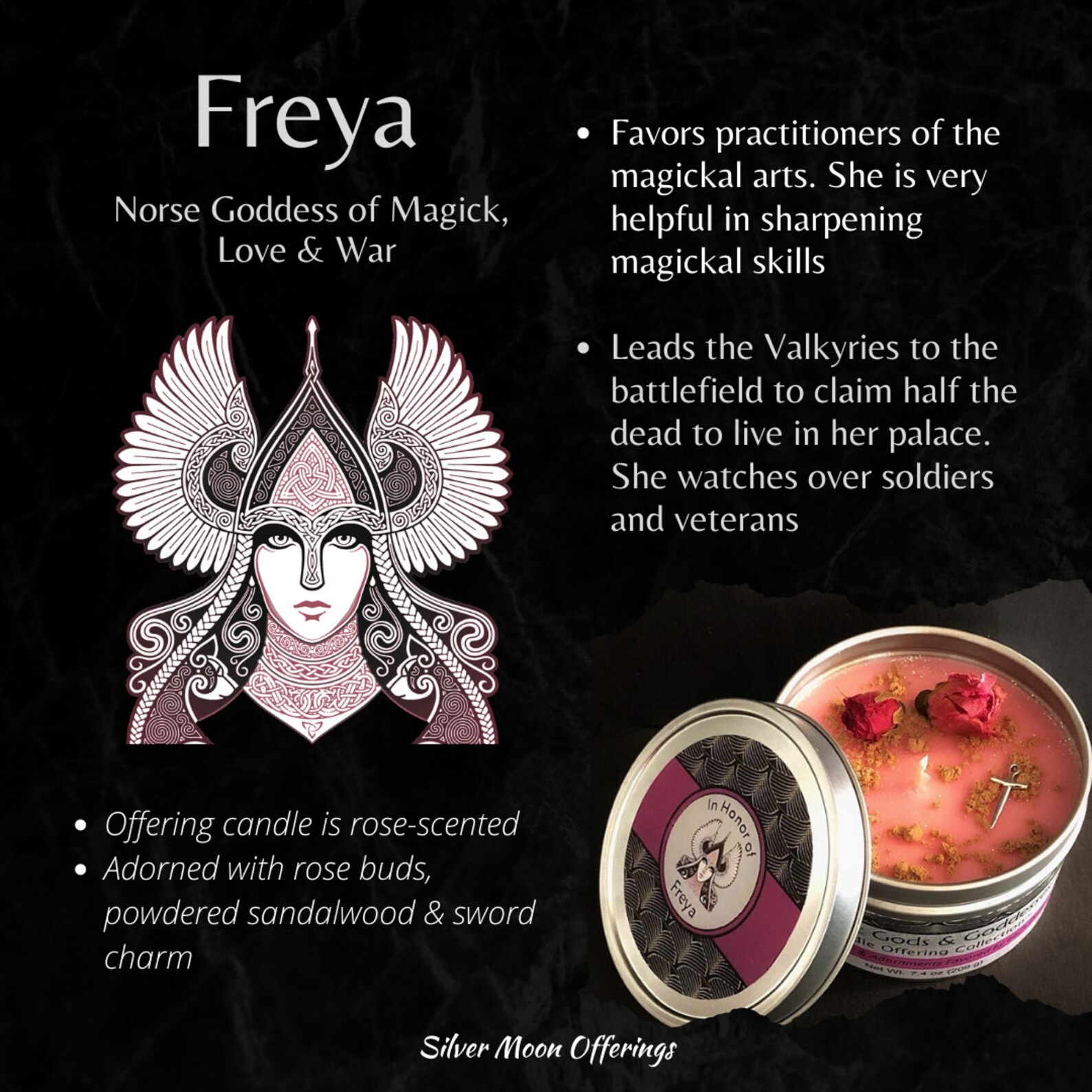Freya / Freyja Norse Goddess Ritual Offering Candle - Etsy