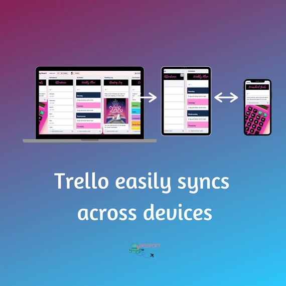Master Homeschool Planner Black And Pink Trello Board Etsy