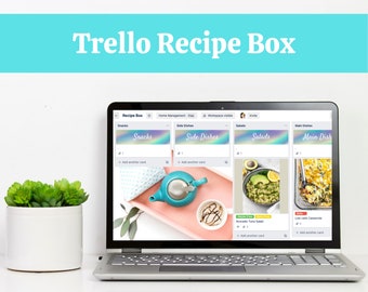 Trello Recipe Planner Template, Digital Meal Plan (PDF)