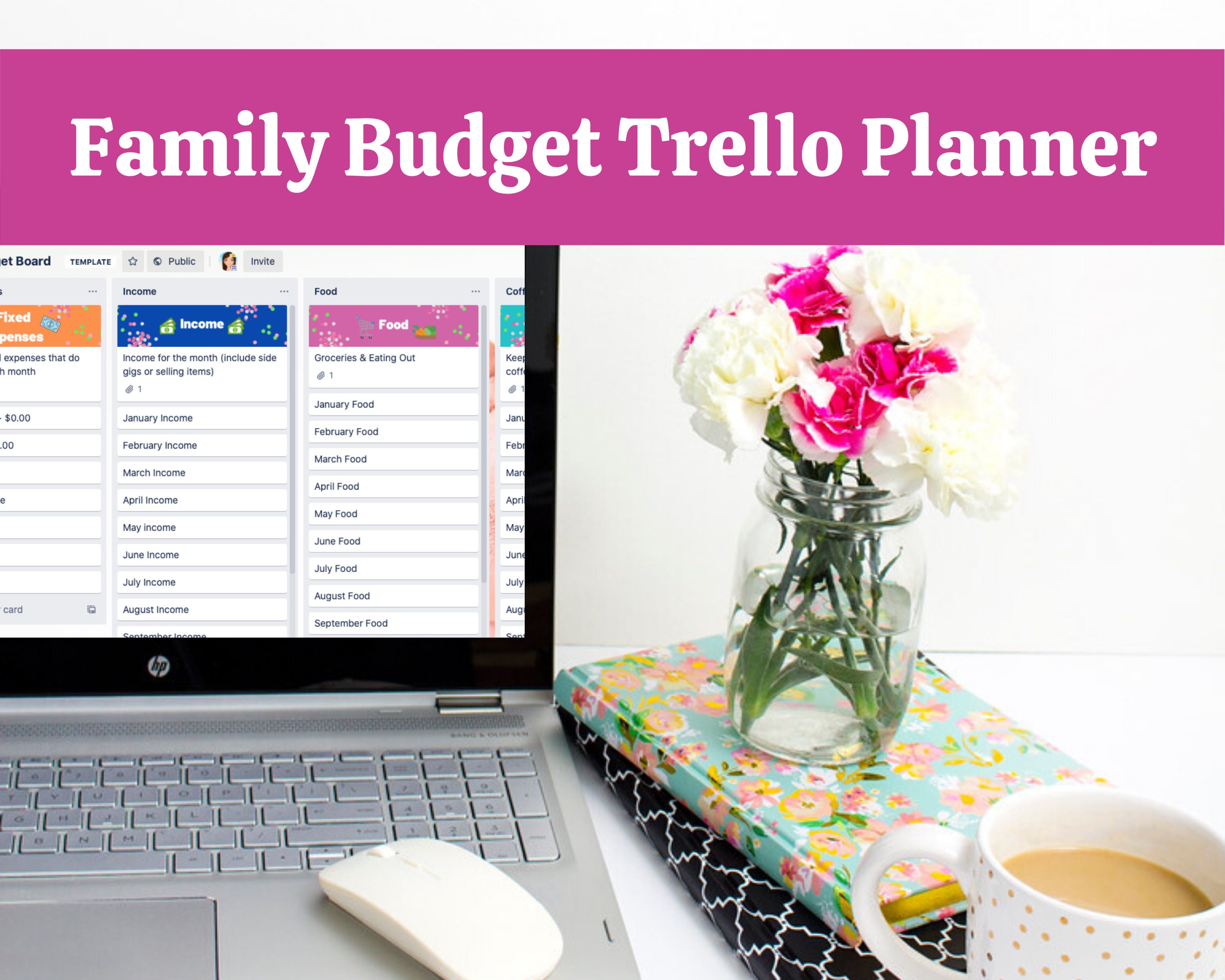 Budget Planner Trello Budget Tracker Budget Digital Budget Etsy