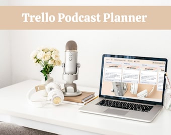 Podcast Planner Trello Template, Production Workflow (Digital Download)
