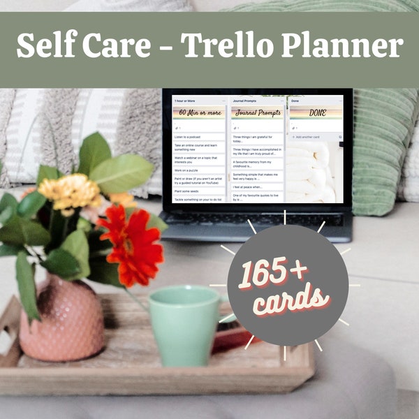 Self Care Planner, Trello Board, Self Care Ideas, Digital Planner, Trello Template, Self Care Journal, Self Love Journal, Spoonie,