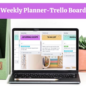 Weekly Planner, Trello Template, Weekly Digital Planner, Trello Board, Weekly Schedule,Trello Calendar, Weekly Plan, Paperless Planning,2025