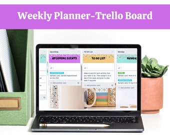 Weekly Digital Planner Trello Template (PDF)