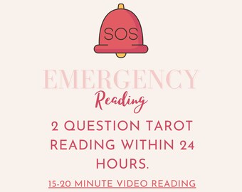 EMERGENCY Two Question Tarot Reading | 15 to 20 Minutes Minimum | Video Format