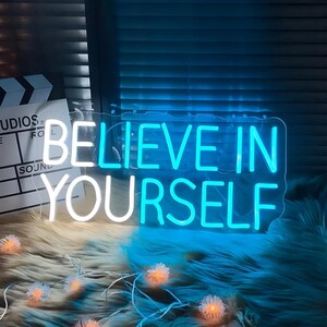 Inspirational LED Neon Sign | Custom Neon Signs | Neon Signs Quote | Neon Light Sign | Name Signs | Acrylic Sign | Light Up Sign | Wall Art