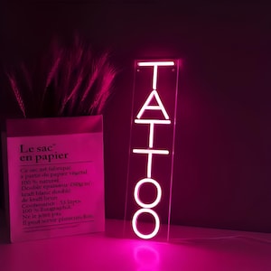 Tattoo Neon Sign For Wall Decor | Tattoo Studio Light | Neon Light Sign | Led Neon Sign | Custom Neon Sign | Neon Name Sign |  Neon Art