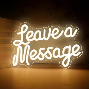 Leave a Message Neon Sign | Led Neon Sign | Neon Light Sign | Custom Neon Sign | Acrylic Neon Sign | Neon Name Sign | Neon Art