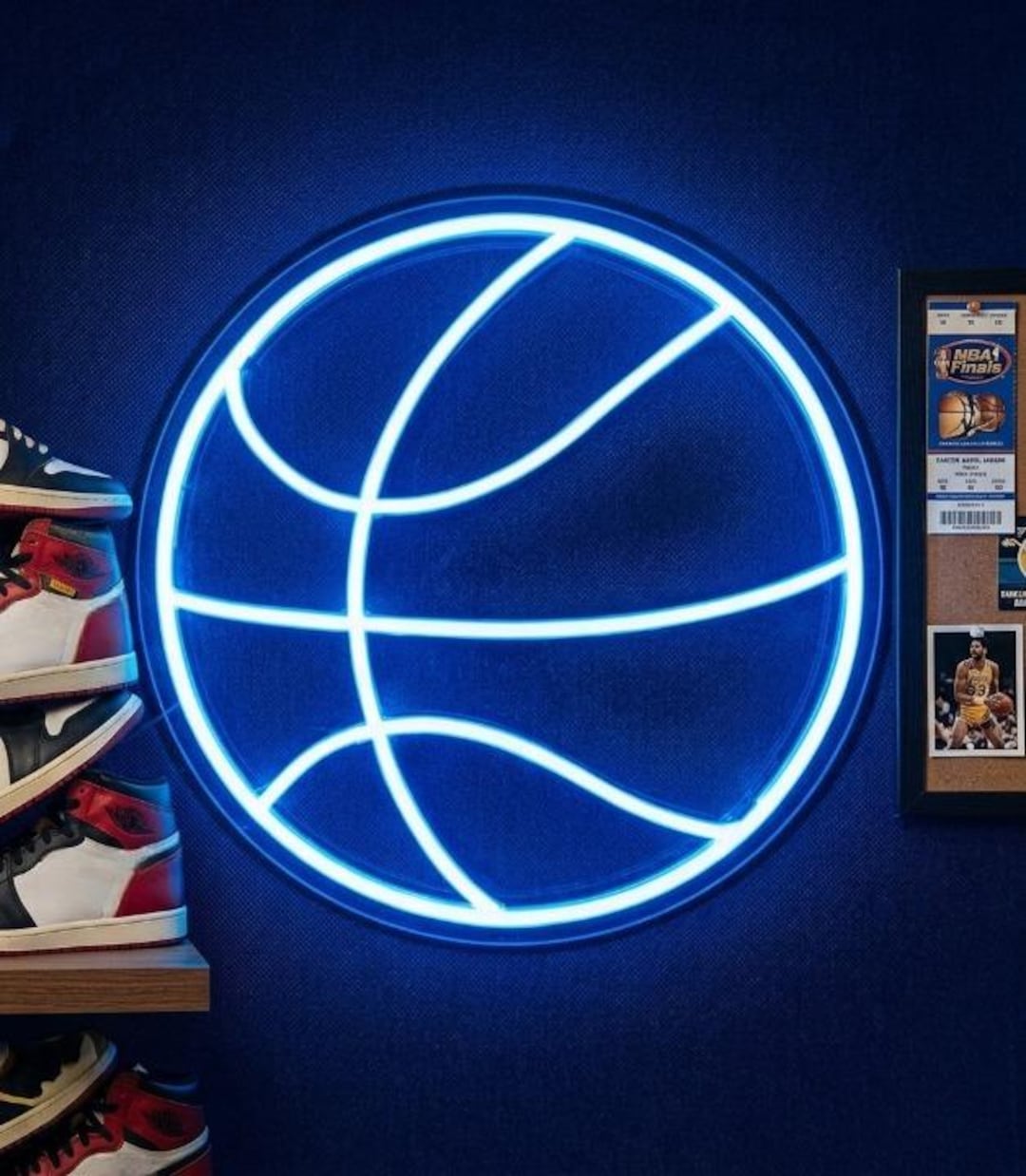 Led Basketball. Sign Basketball Neon Sign Sports Room Wall Decor, Basketball LED Light ...