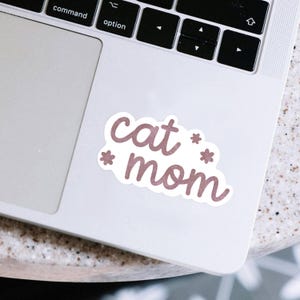 Cat Mom Sticker, Cat Lover Gift, Gift For Cat Mom, Laptop Sticker, Vinyl Sticker, Water Bottle Sticker, Cat Gifts, Sticker For Pet Parent