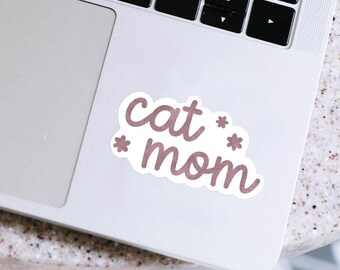 Pegatina para mamá gata, regalo para amantes de los gatos, regalo para mamá gata, pegatina para portátil, pegatina de vinilo, pegatina para botella de agua, regalos para gatos, pegatina para dueño de mascota