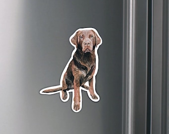Imán para nevera con labrador de chocolate, imán decorativo para coche, regalo para amantes de los perros