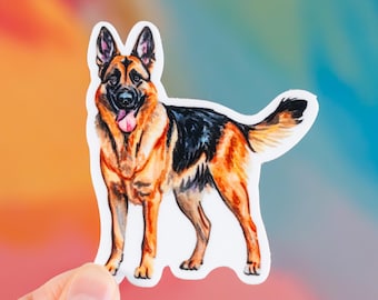 Pegatina de pastor alemán, regalo de pastor alemán, pegatina, pegatina de GSD, regalo para amantes de los perros, regalo para mamá perruna, pegatina para portátil, regalo de GSD