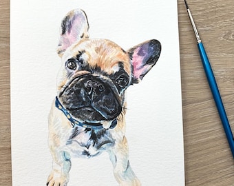 Retrato de mascota personalizado en acuarela, retrato de mascota a partir de una foto, pintura de perro personalizada, pintura de gato personalizada, regalo de recuerdo para mascotas