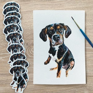 Custom Pet Stickers, Custom Dog Sticker, Pet Portrait, Custom Cat Sticker, Vinyl Sticker, Sticker For Pet Lover, Personalized Dog Or Cat