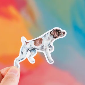 German Shorthaired Pointer Sticker, Waterproof Vinyl Dog Decal