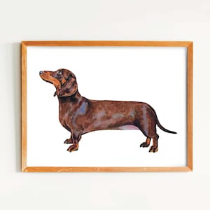 Dachshund Art Print, Watercolor Dachshund, Dog Art Print, Dog Lover Painting, Gift for Dog Lover, Watercolor Dog Home Decor, Doxie Art Print