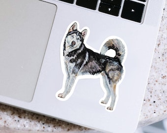 Pegatina de husky, regalo para amantes de los husky, regalo para amantes de los perros, regalo para mamá perruna, pegatina de perro para portátil, pegatina para botella de agua
