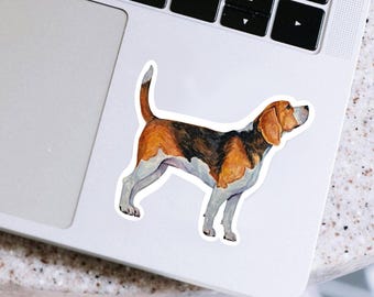 Pegatina de Beagle, regalo de Beagle, regalo para amantes de los perros, regalo para mamá perruna, pegatina para portátil, pegatina para botella de agua