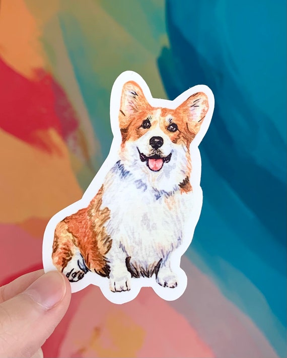 Corgi Puppy Sticker Dog Mom Sticker Gifts for Corgi Dog Lover Welsh Corgi Art