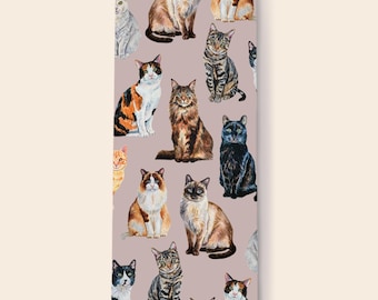 Marcapáginas con temática de gatos, marcapáginas pintado a mano para amantes de los gatos, bonito diseño de raza de gato, regalo para amantes de los libros para mamás de gatos, accesorio de libros con temática de gatos