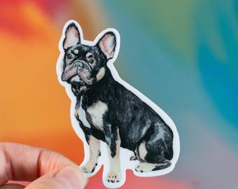 French Bulldog Sticker, Frenchie Sticker, French Bulldog Gift, Gift For Dog Lover, Dog Mom Gift, Laptop Sticker, Water Bottle Sticker