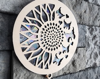 Butterfly sunflower suncatcher