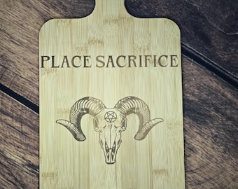 Place sacrifice here chopping/cutting board