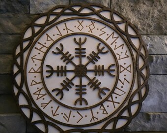 Helm of awe, wall art, sacred space, altar decor