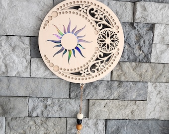 boho sun and moon suncatcher
