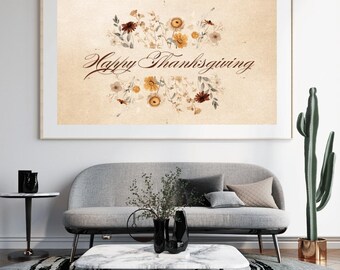 Thanksgiving Holiday Tv Art, Eight Neutral Boho Floral TV Wallpapers, Fall Frame TV Art, Digital Art, Friendsgiving Floral Television Art