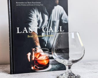 Bar Gift Pack: Last Call cocktail book and Oversized cocktail glass, Brad Parsons, brandy snifter, barware gifts, cocktail accessories, book