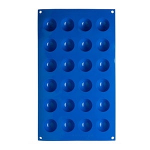 Silicone Spherification Mold 1-1/4” diameter, baking molds, hemisphere mold, molecular gastronomy, cocktail science, blue
