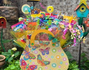 Candy Bouquet Butterfly Purse Send the Perfect Gift for Mothers Day Congratulations Happy Birthdays or Just Because