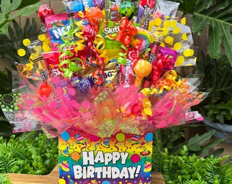 Candy Bouquet Colorful Happy Birthday Gift Box