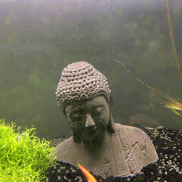 Statues d'aquarium, décoration de réservoir, décor de cage pour animaux de compagnie, Figurines de bouddha en ciment, décor d'aquarium