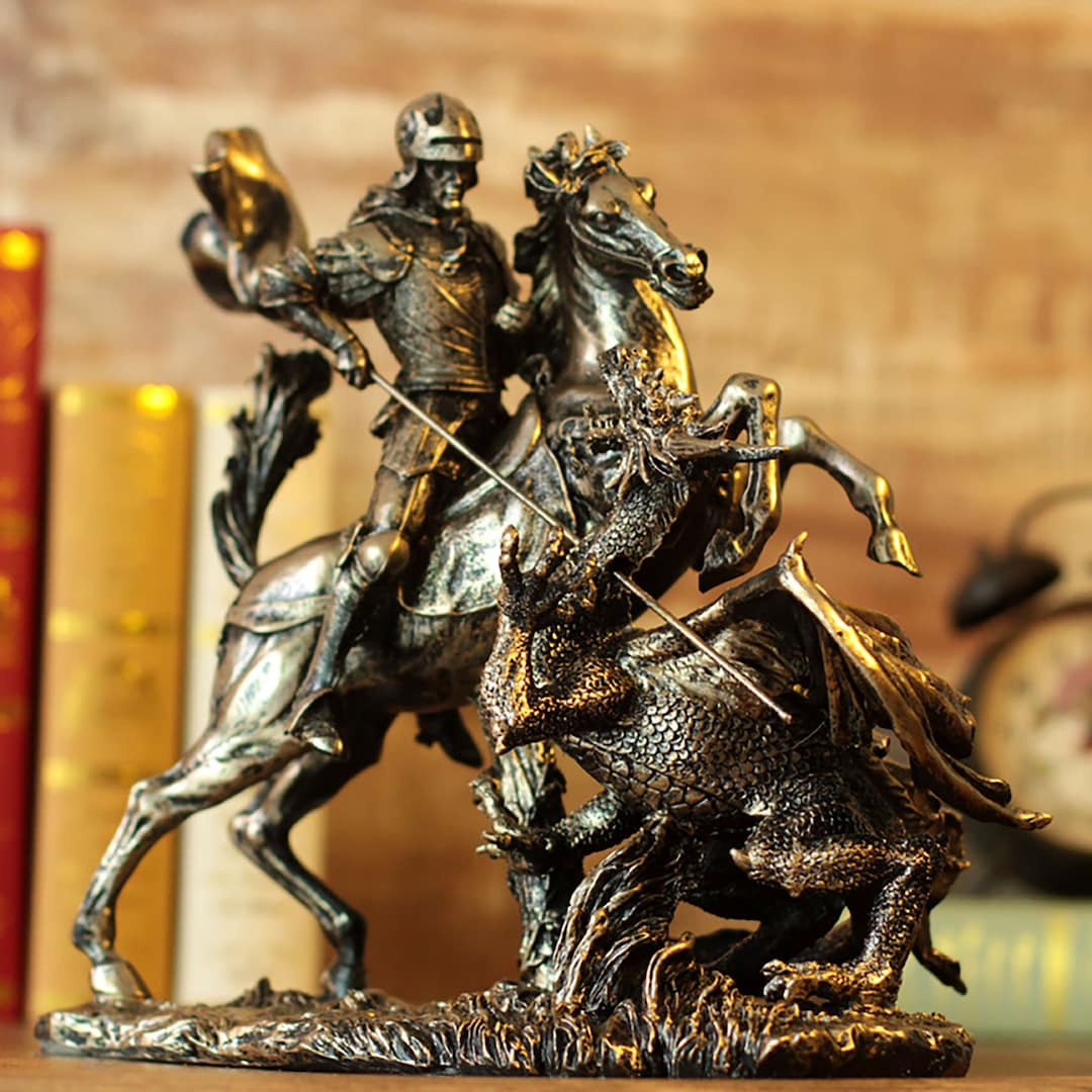 Ancient Rome Knight Statuesresin Warrior Statue Middle Ages Knight