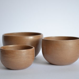 2 Espresso Cups Handmade Natural Beeswax finish Sand Colour barro image 5