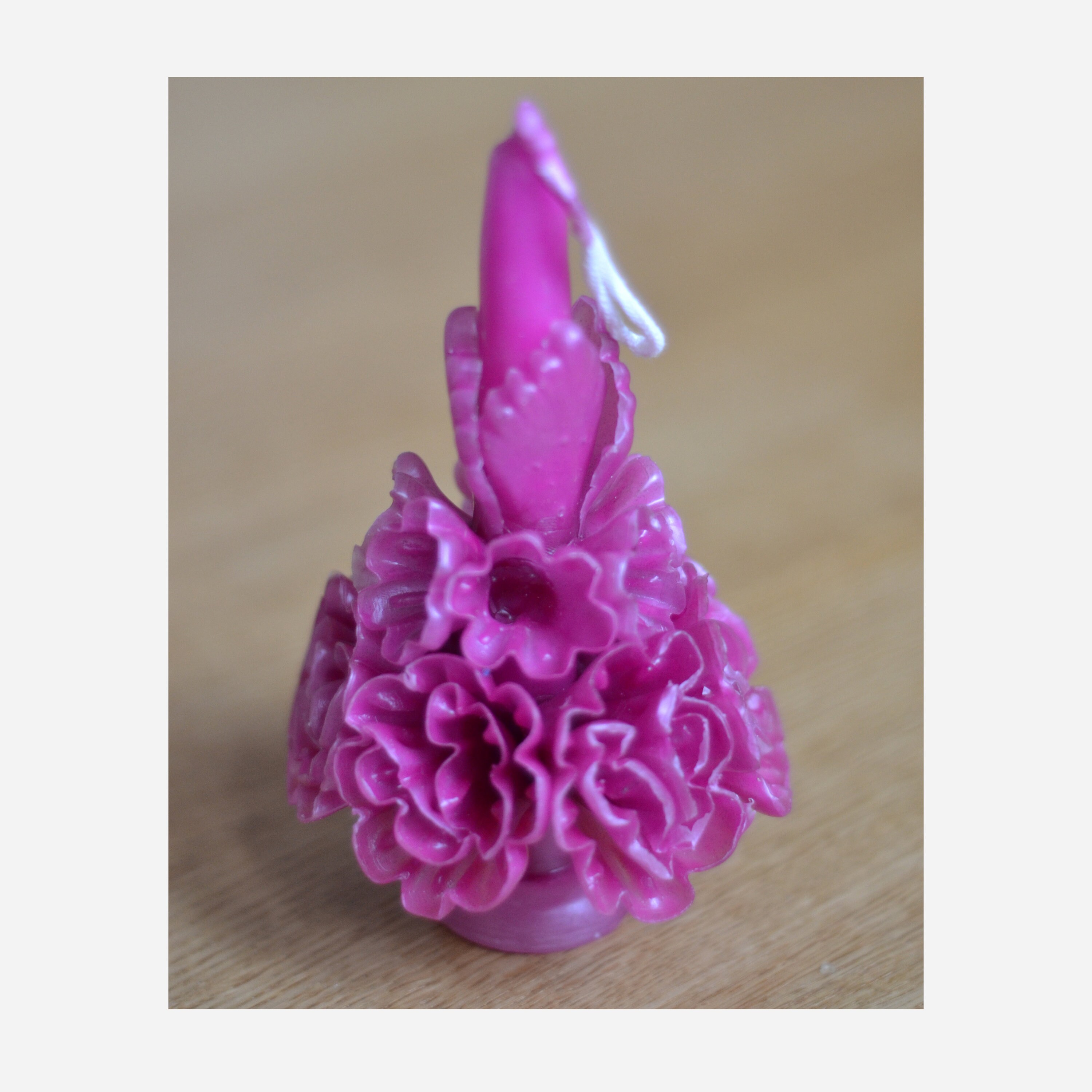 Candle Mexican Pink floral Mexican handmade