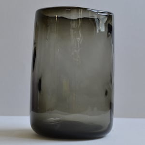 4 Organic shape Highball beer Glasses - Handmade Recycled Glass